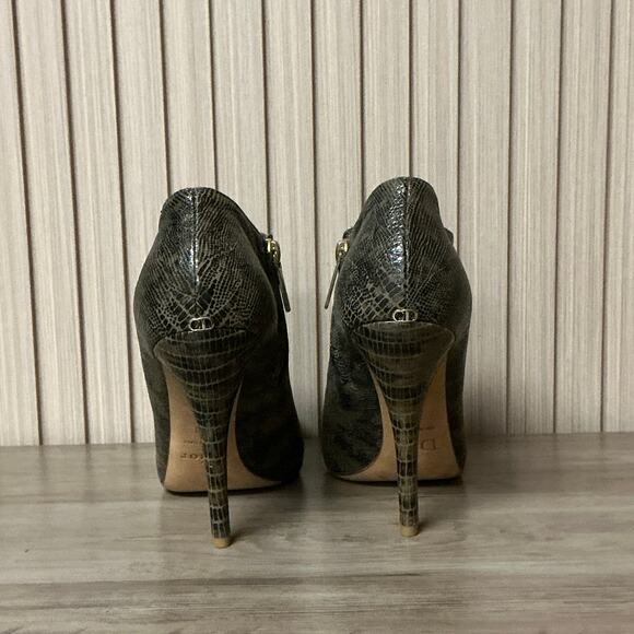 Christian Dior Lizard Embossed Leather Ankle Boots EU 39 / US 9 - Picture 9 of 11